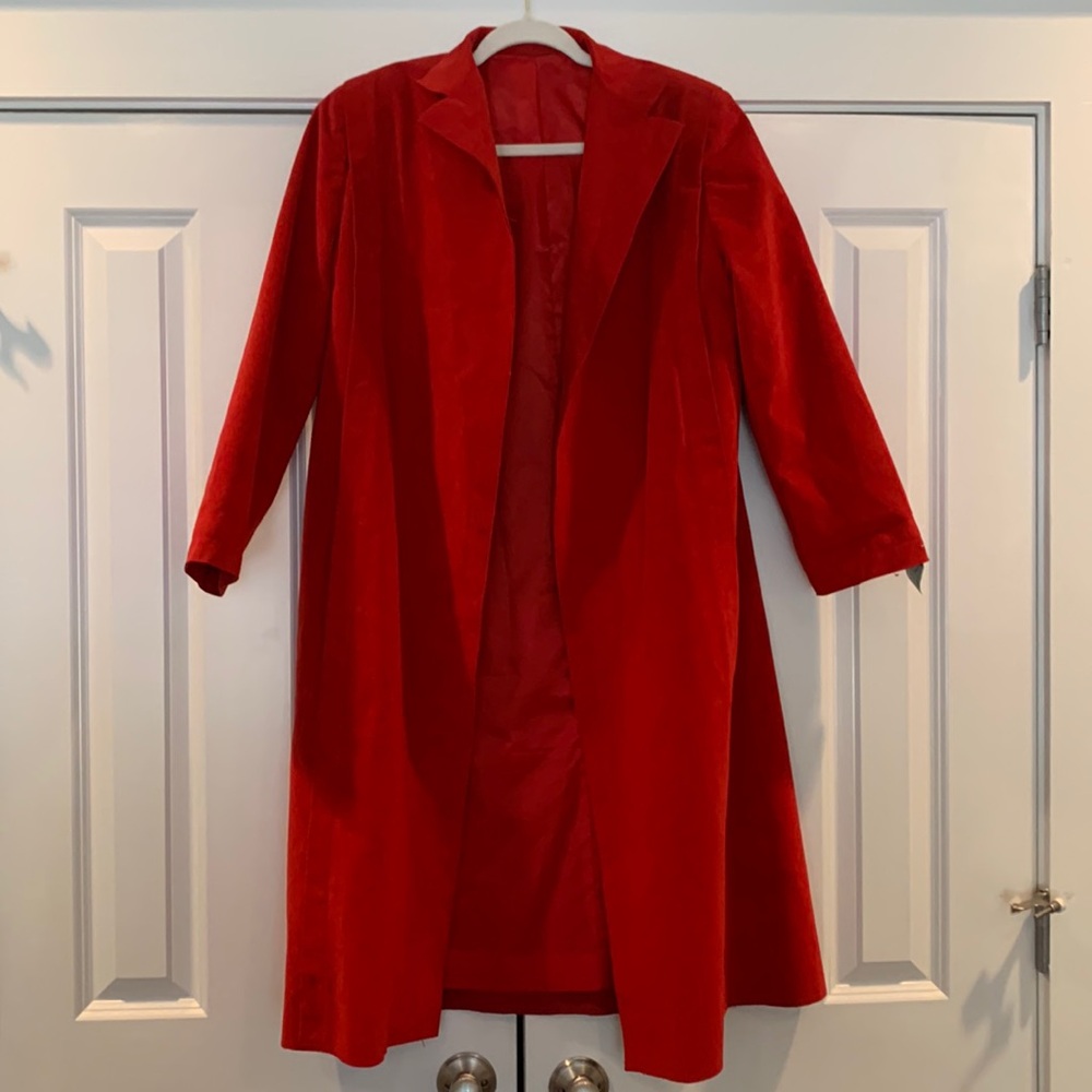 Vintage Red Suede coat